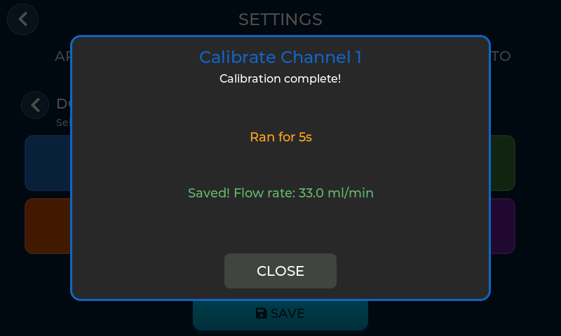Doser Calibration Complete