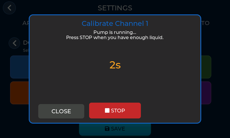 Doser Calibration Running