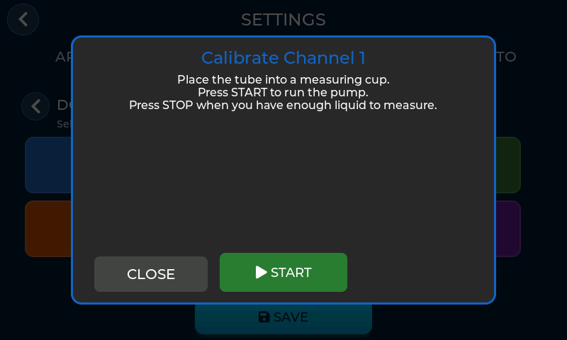 Doser Calibration Start