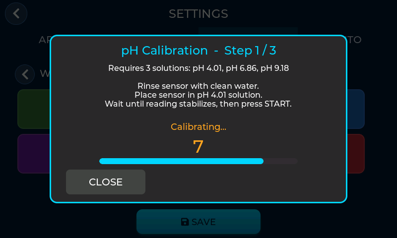pH Calibration Running
