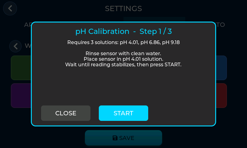 pH Calibration Step 1